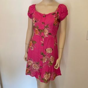 Pink floral dress